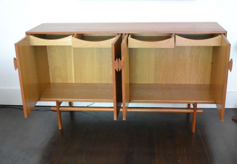 Danish Teak Credenza by Edvard and Tove Kindt for Larsen In Excellent Condition In New York, NY