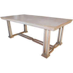 Early Swedish Library table  cerused oak
