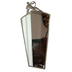 Swedish Wall Mirror in Pewter by Nils Fougstedt