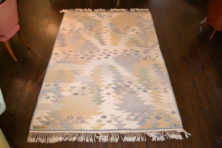 Flatweave carpet by Barbro Nilsson, MMF ca. 1955