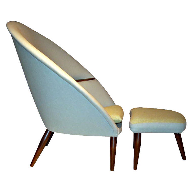 Nanna Ditzel Lounge Chair and Ottoman