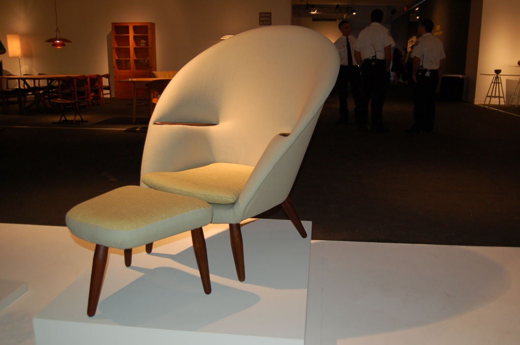 Danish Nanna Ditzel Lounge Chair and Ottoman