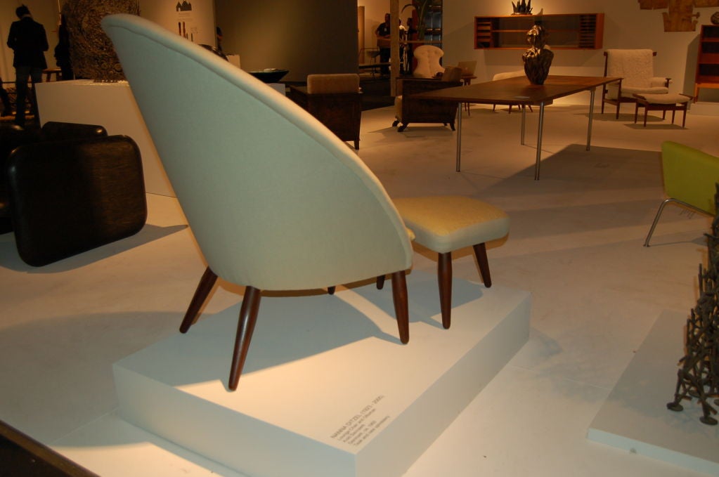 Teak Nanna Ditzel Lounge Chair and Ottoman