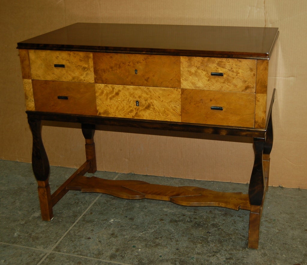 Swedish Console with Drawers by Carl Malmsten