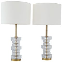 Pair Of Lamps By Carl Fagerlund For Orrefors