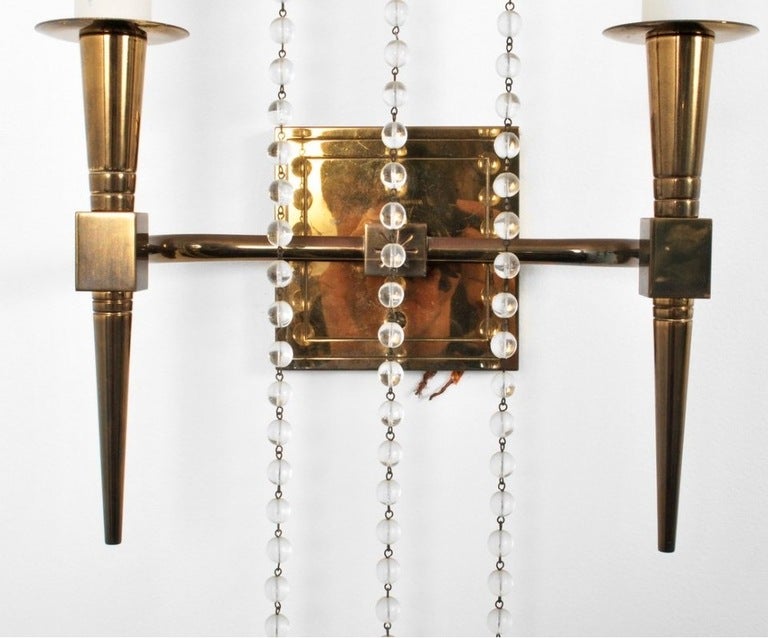 American Regal Pair of Tommi Parzinger Wall Sconces