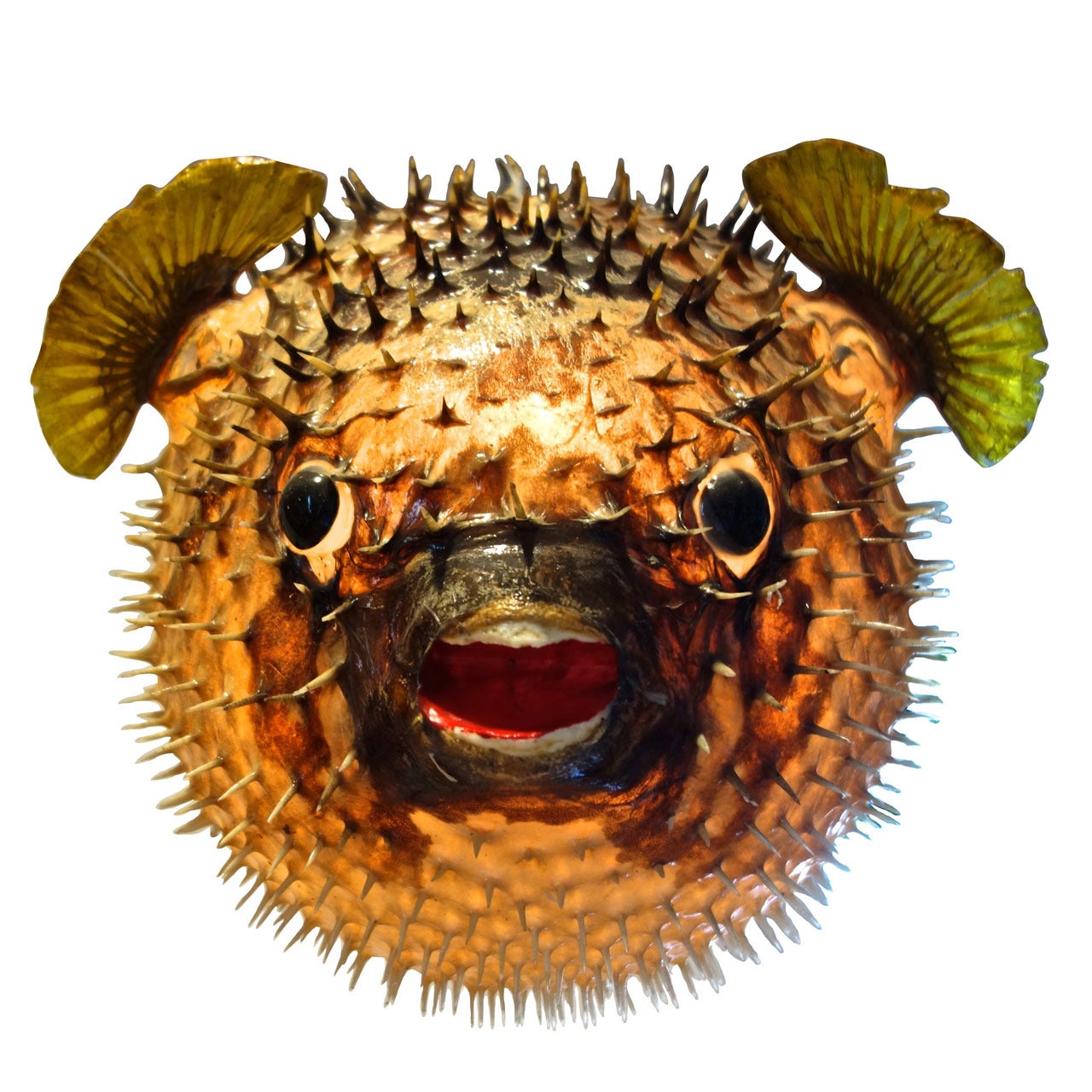 Giant Vintage Puffer Fish Chandelier
