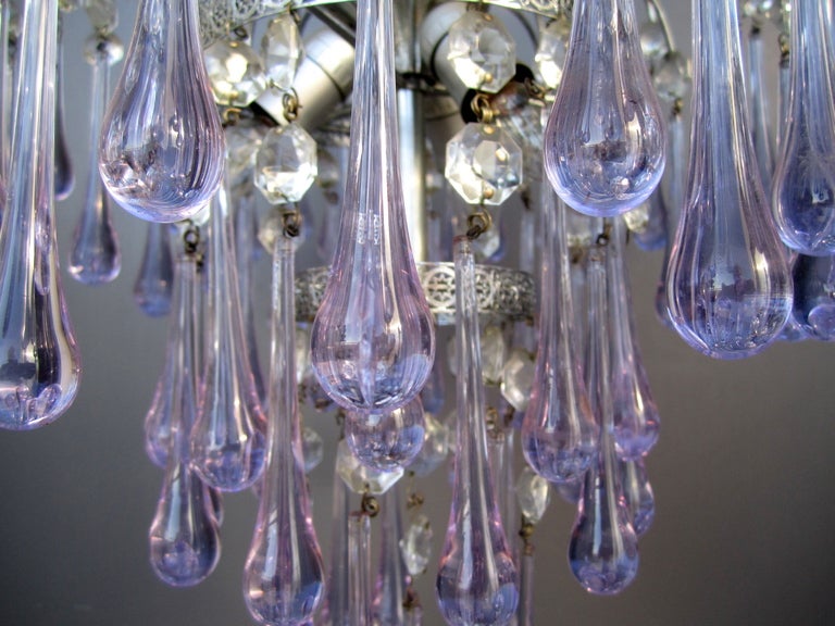 Italian Crystal Teardrop Chandelier 1