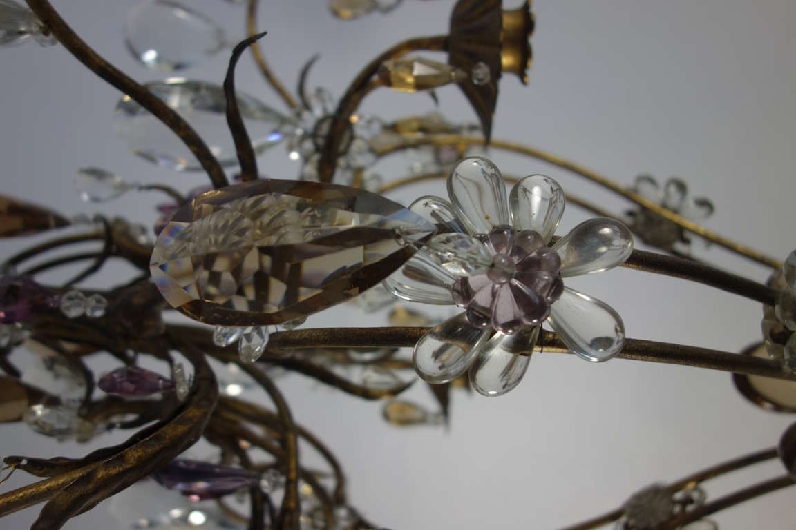 Romantic French Gilded Chandelier for Candles In Excellent Condition For Sale In San Francisco, CA