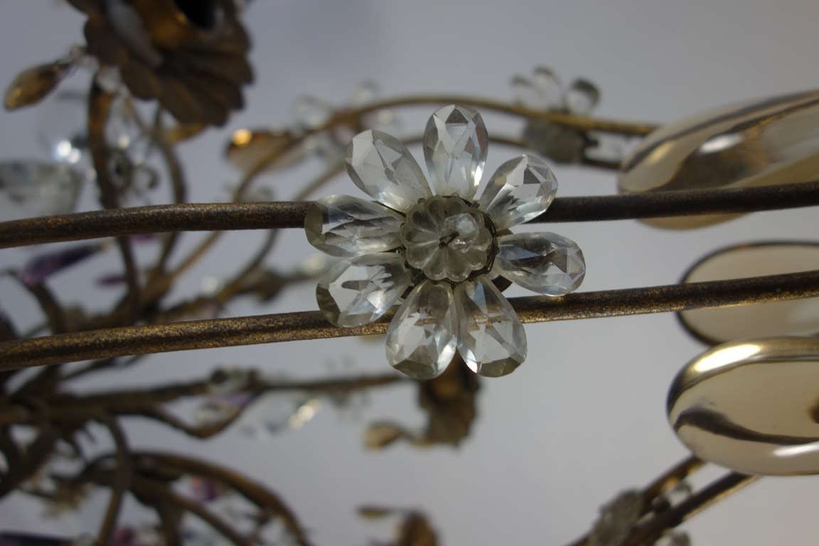 20th Century Romantic French Gilded Chandelier for Candles For Sale