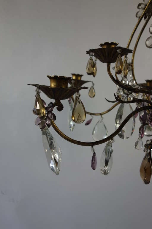 Romantic French Gilded Chandelier for Candles For Sale 1