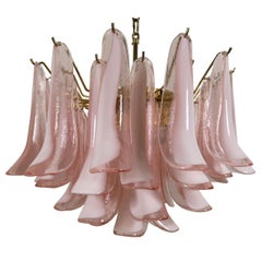 1970’s Murano Easter Lily Italian Glass Chandelier