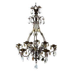 Romantic French Gilded Chandelier for Candles