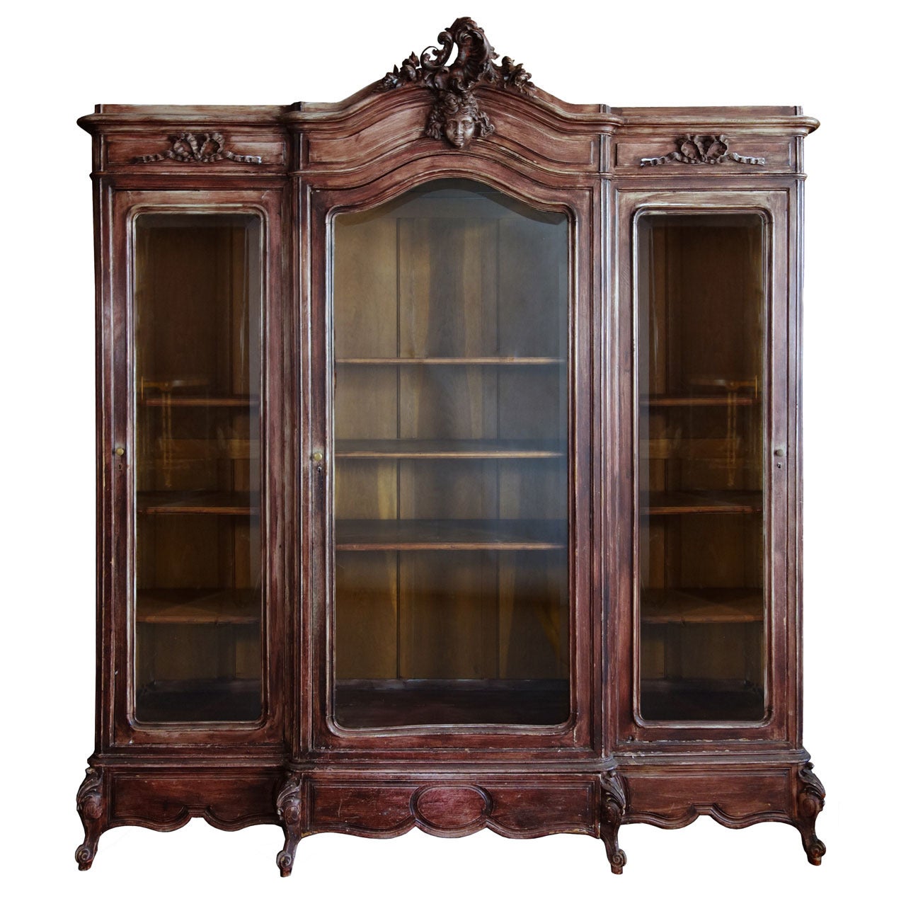 French Louis XV Triple Armoire For Sale