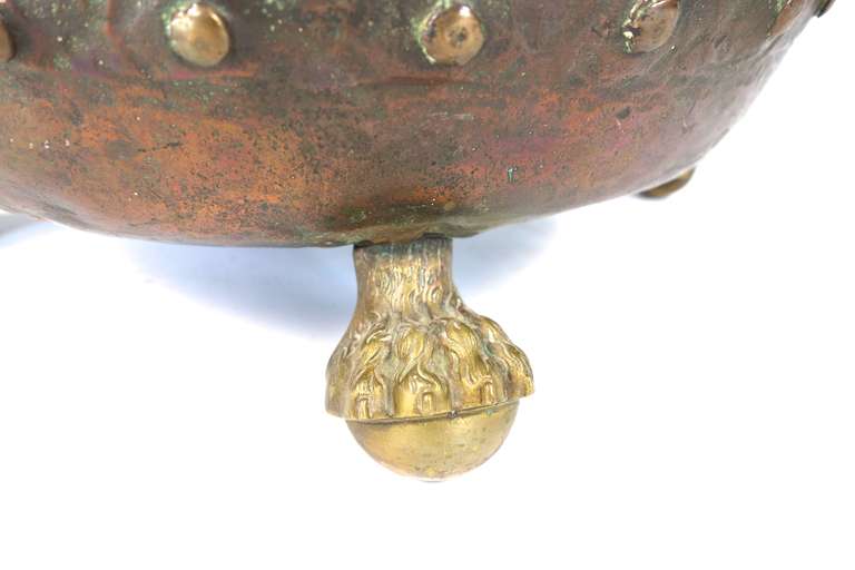 English Hand Hammered Copper Fire Bucket For Sale