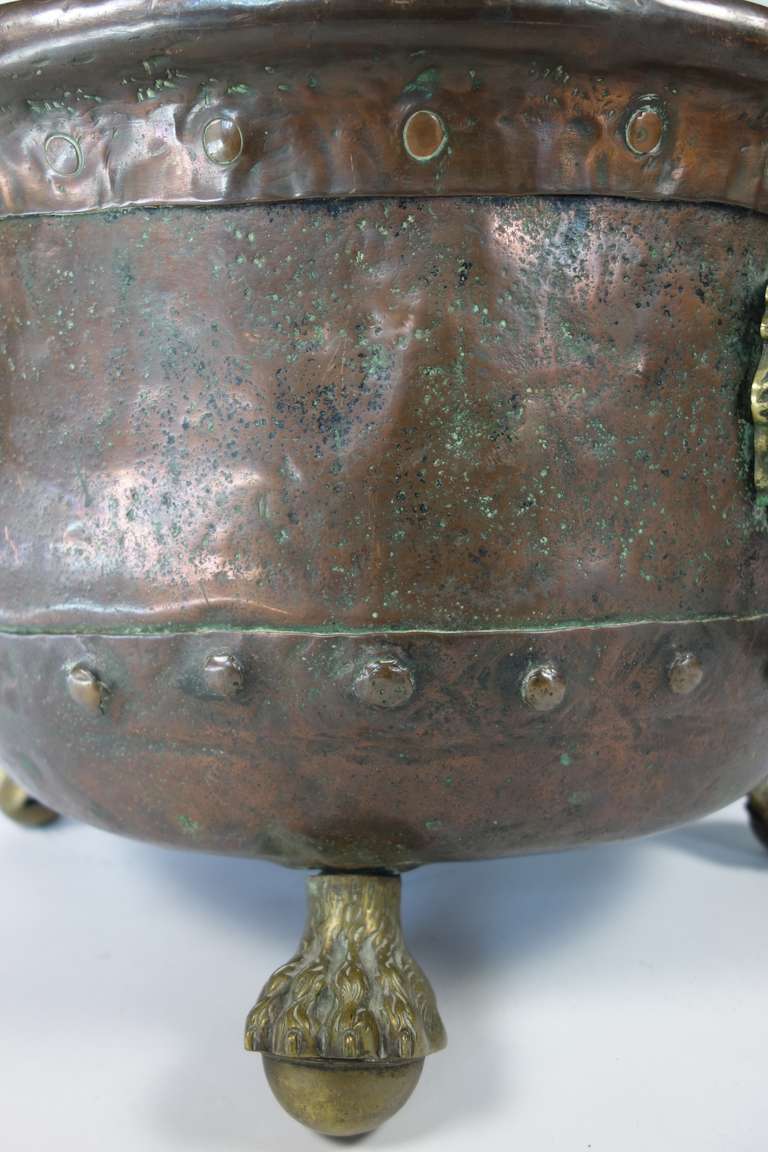 Hand Hammered Copper Fire Bucket For Sale 2