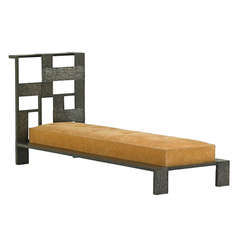 Sculptural Edgar Brandt Style Daybed or Chaise Longue