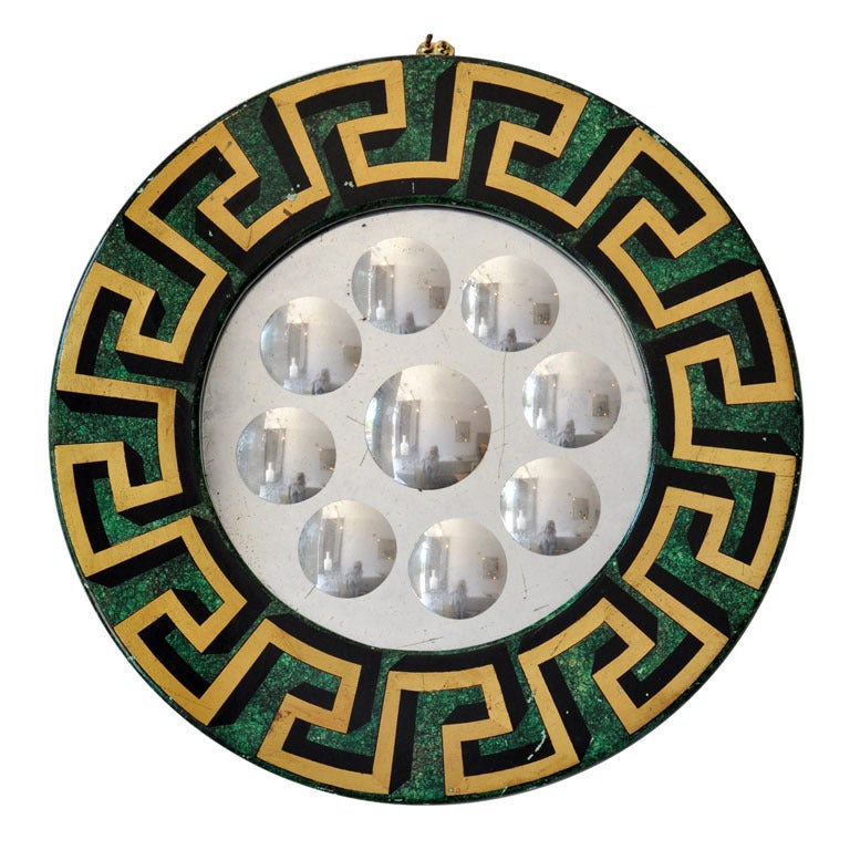 Iconic Greca Fornasetti Mirror with Greek Key For Sale