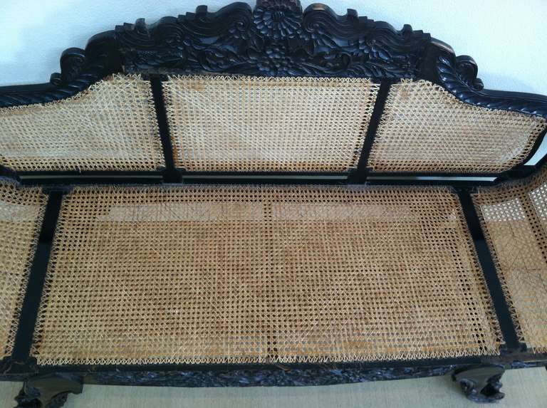 19th Century Anglo Indian Ebony Bench For Sale 3