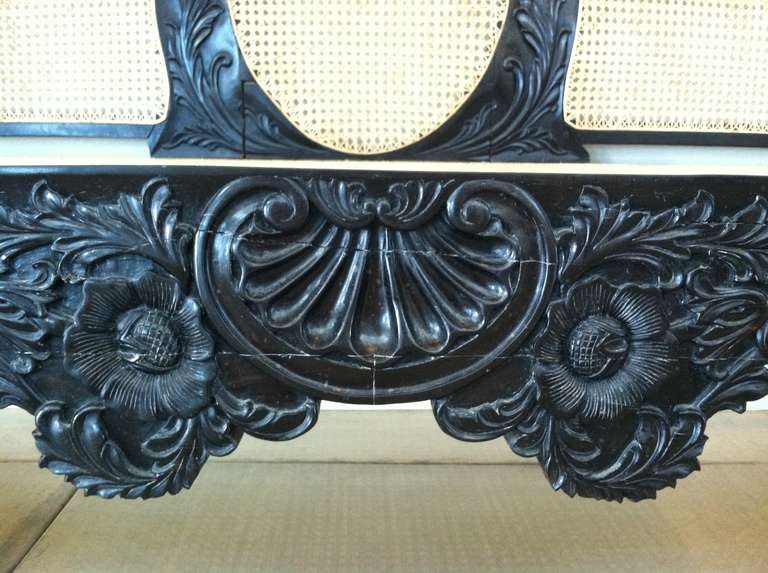 19th Century Anglo Indian Ebony Bench #2 For Sale 3