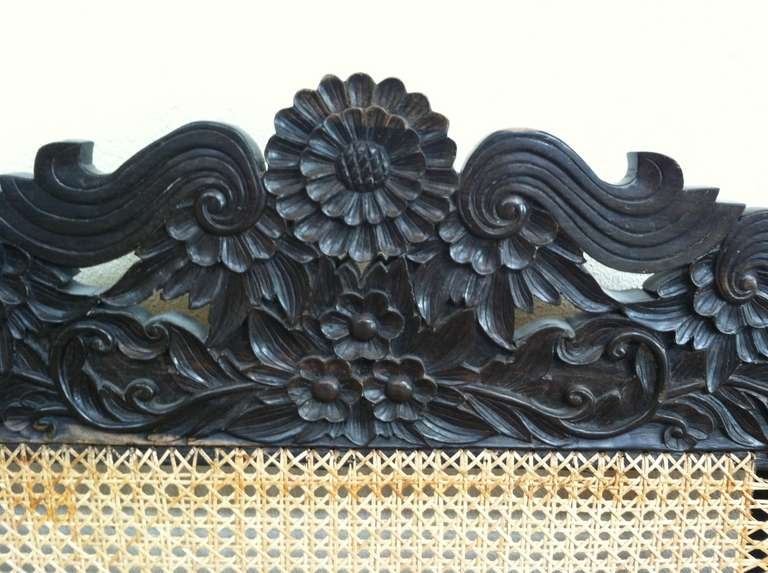 19th Century Anglo Indian Ebony Bench For Sale 1