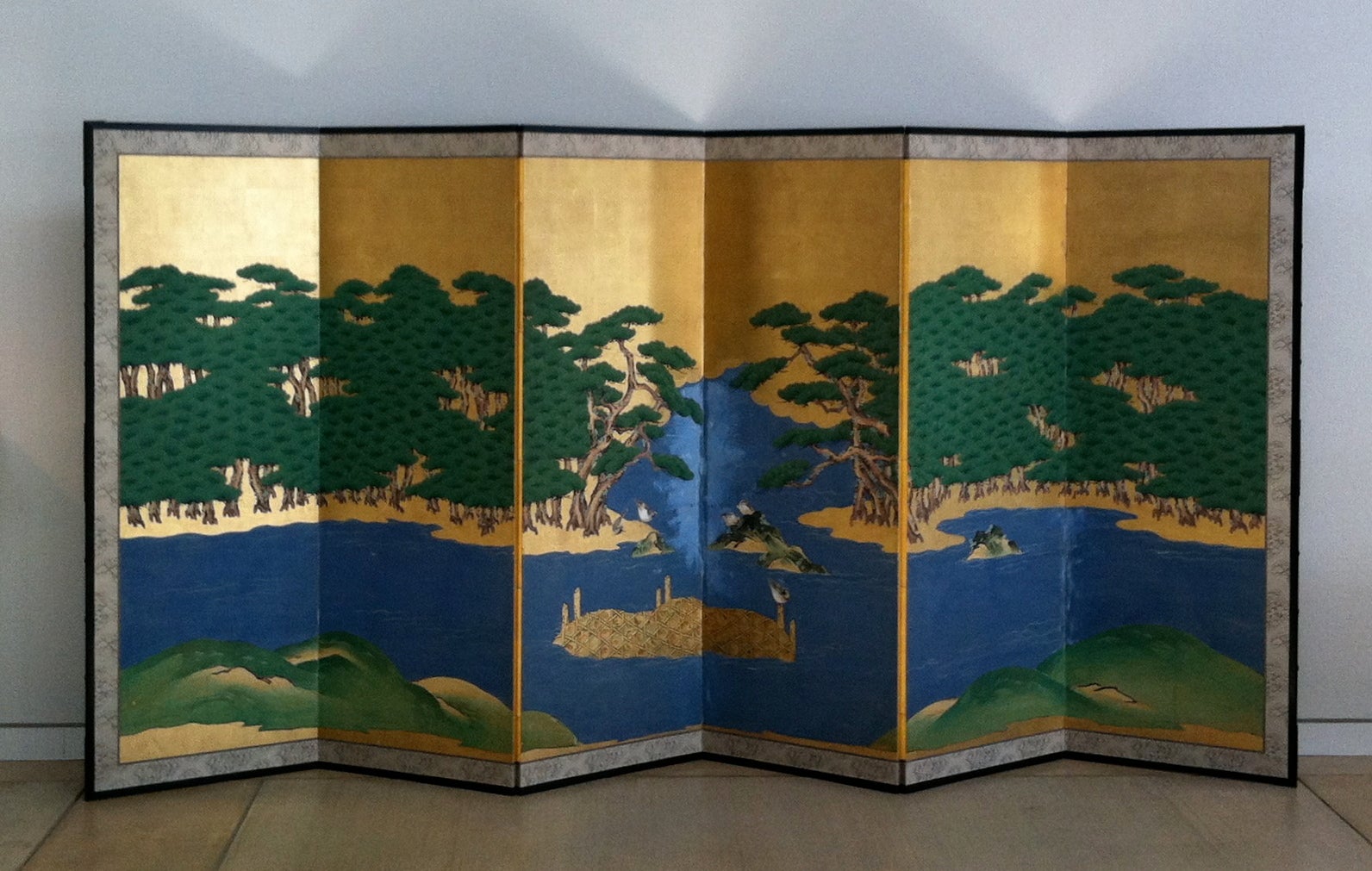 Exceptional Pair of Japanese Kano School Screens