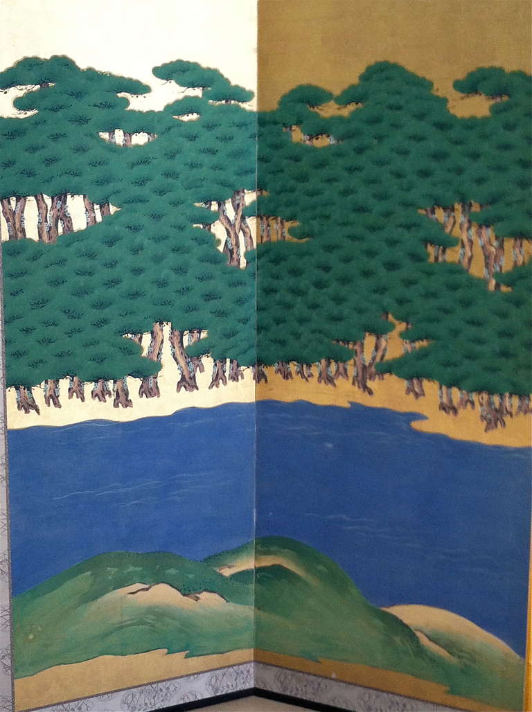 Exceptional Pair of Japanese Kano School Screens 5