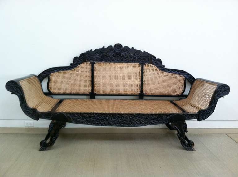 A gorgeously carved Anglo Indian ebony bench from an important Northern California wine country estate.

*We ship internationally* 