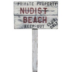 Nudist Beach Sign