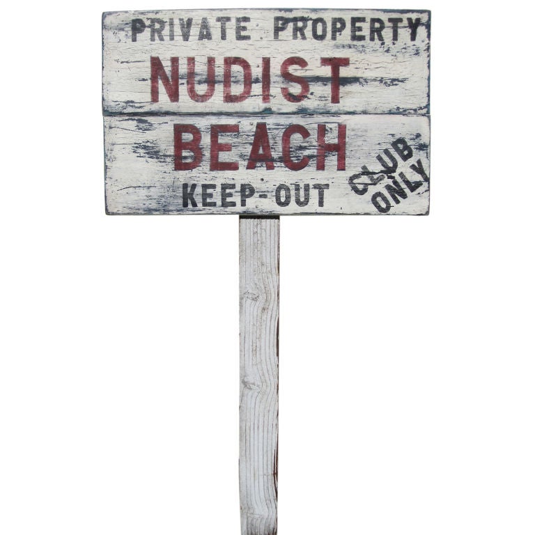 Nudist Beach Sign
