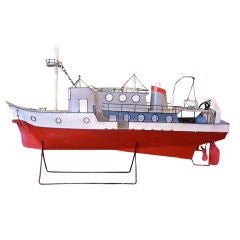 Vintage Painted Model Ship