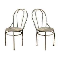 Pair of Solid French Bistro Chairs