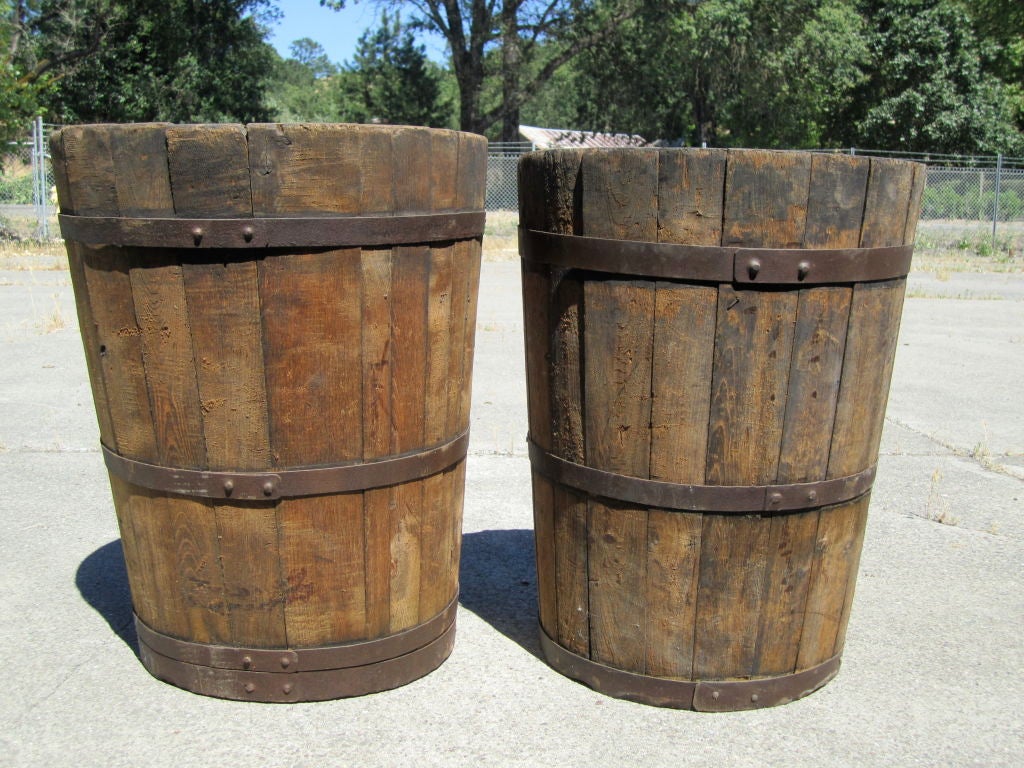 Smart pair of French grape picking baskets