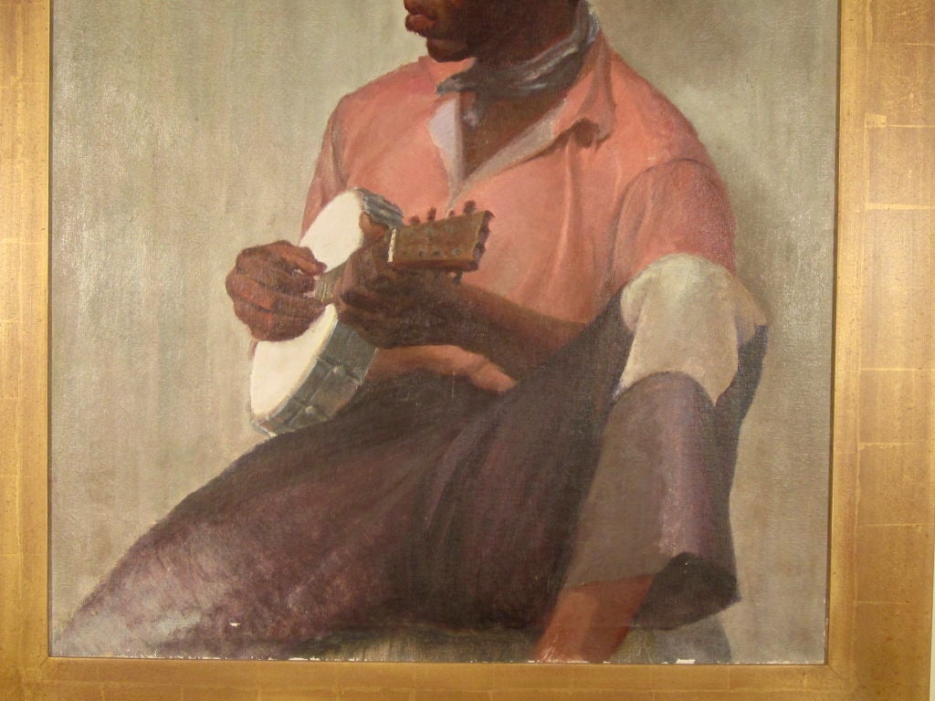 Mid-20th Century Depression Era Banjo Player