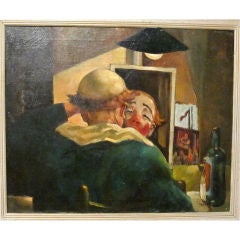 WPA Clown at Makeup Mirror