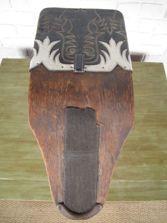 Mid-Century Tex-Mex Shoe Shine Stool 1