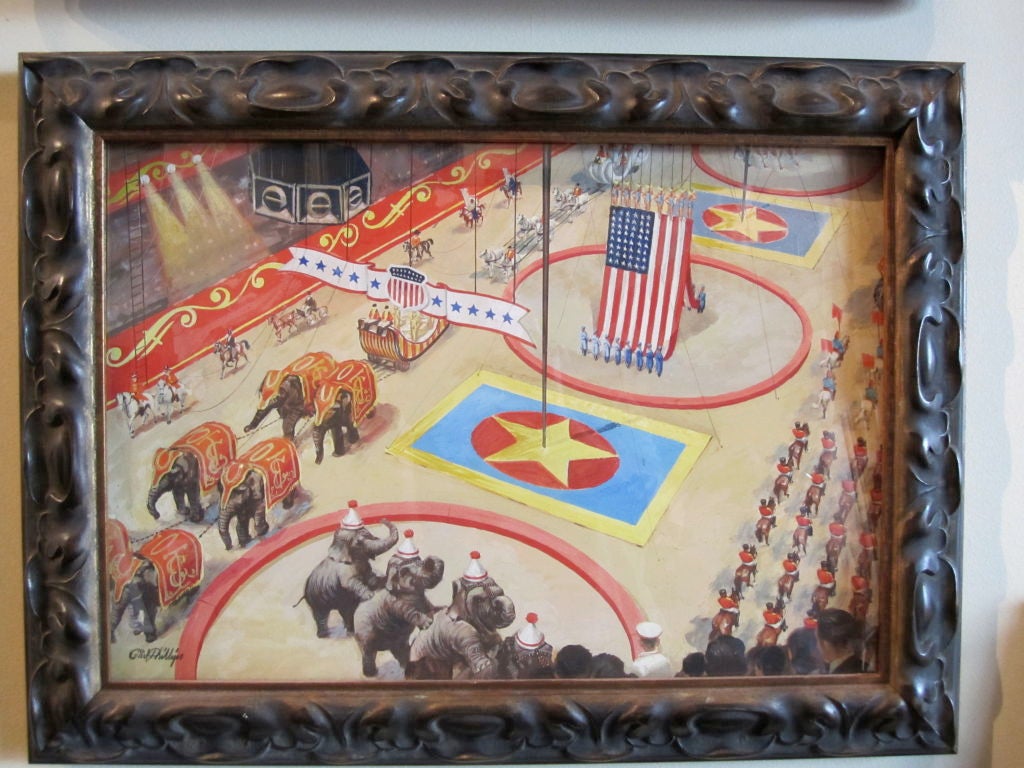 Three Ring Circus Gouache
