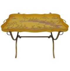 Retro Tole Painted Butler's Tray