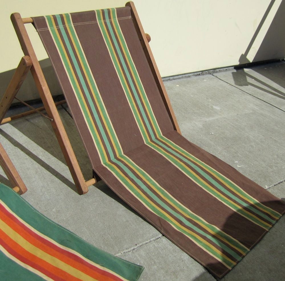 American Set of Four Vintage Beach Seats