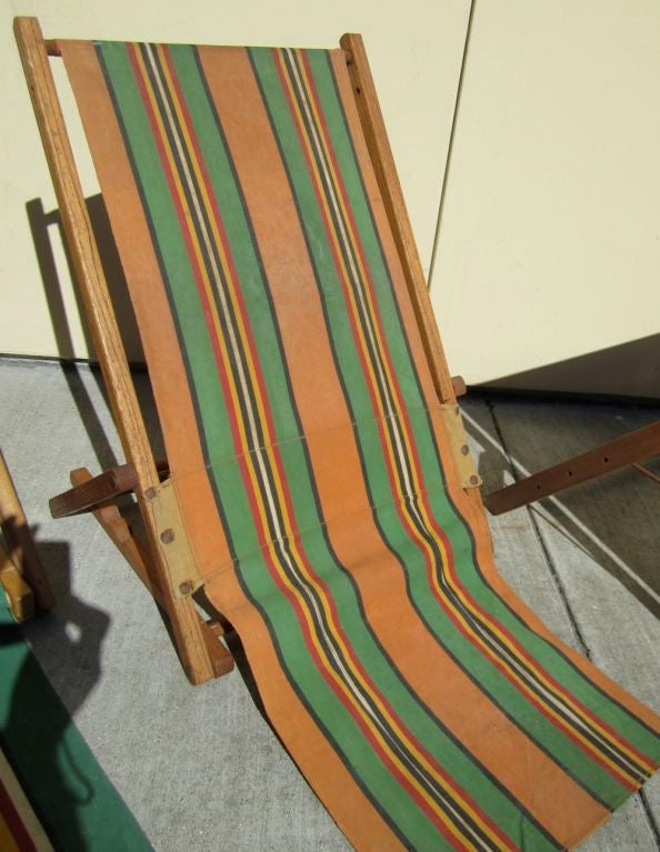 Mid-20th Century Set of Four Vintage Beach Seats