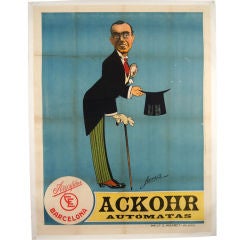Antique Ackohr Automatas Magician Poster