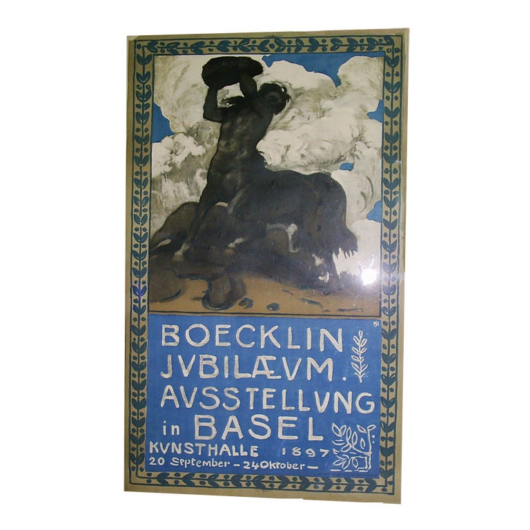 Boecklin Jubilaeum 1897 Poster For Sale
