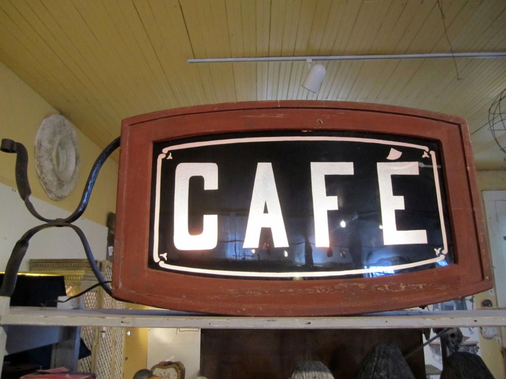 Illuminating Double Sided French Cafe Sign