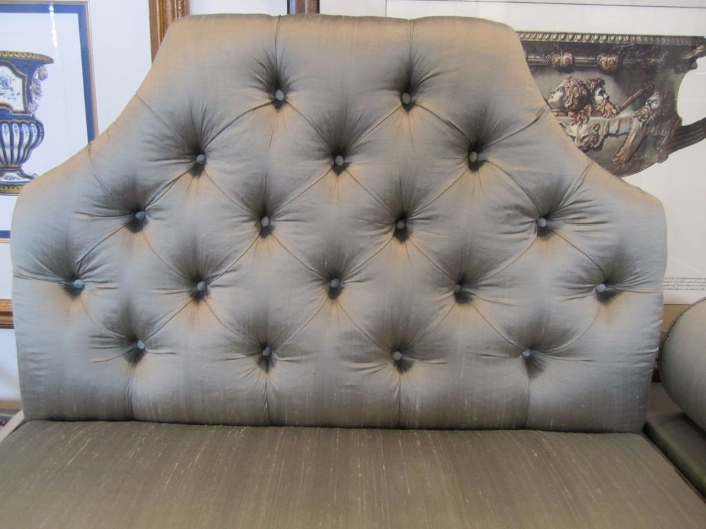 40s Hollywood Glam Settee with Secret Storage 1