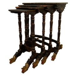 Antique Nested Set of Dragon Tables