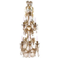 Antique Huge French Gilded Wall Sconce