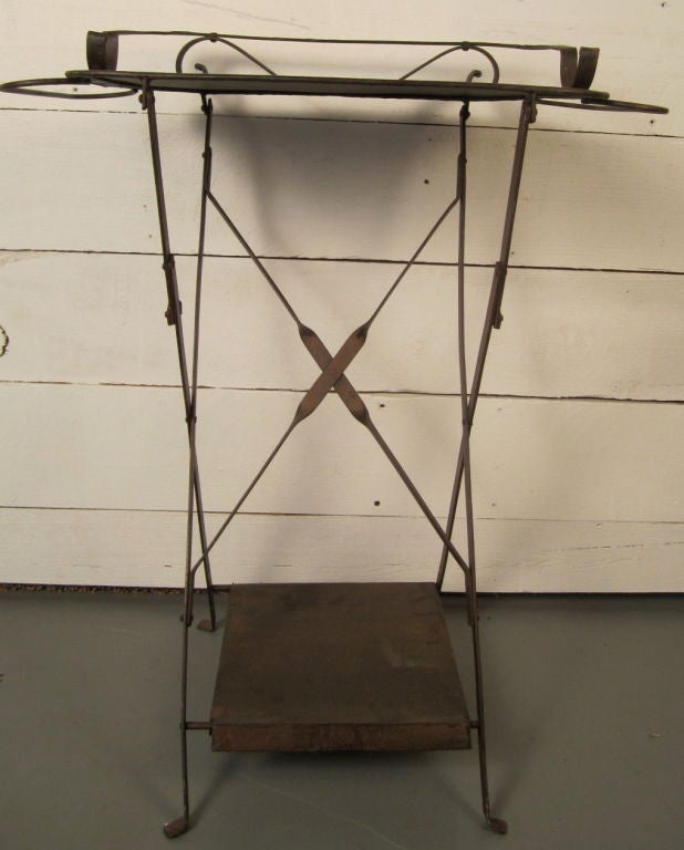 French Folding Metal Wash Stand