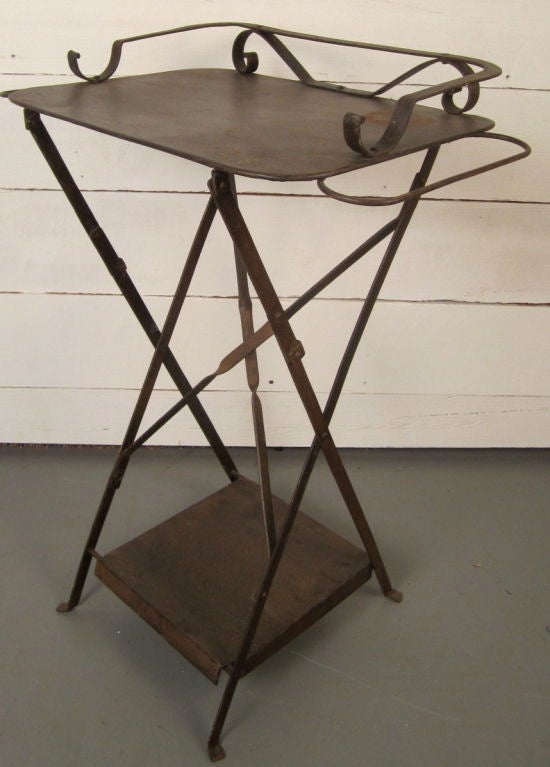 Mid-20th Century Folding Metal Wash Stand