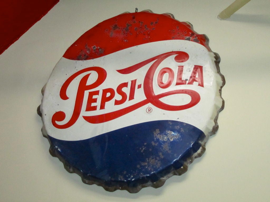 American Giant Pepsi Bottle Cap Sign