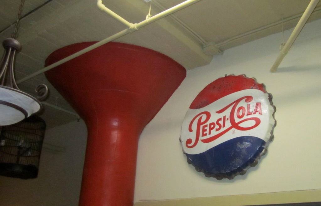 Mid-20th Century Giant Pepsi Bottle Cap Sign